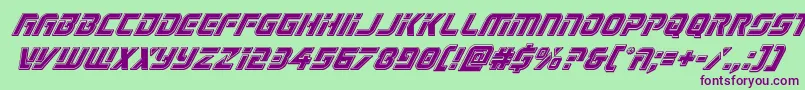 Legiosabinabevelital Font – Purple Fonts on Green Background
