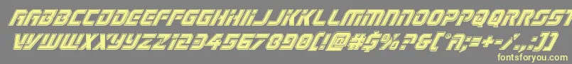Legiosabinabevelital Font – Yellow Fonts on Gray Background