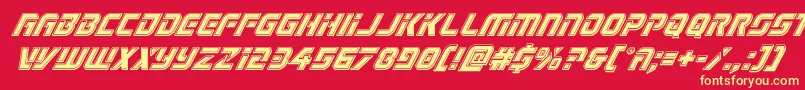 Legiosabinabevelital Font – Yellow Fonts on Red Background