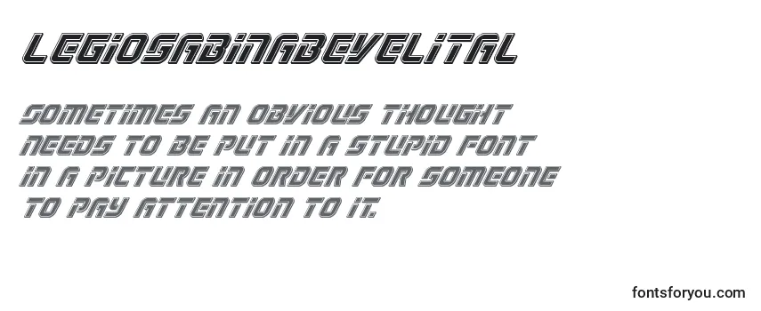 Review of the Legiosabinabevelital Font