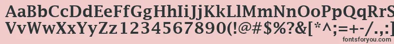 LucidaFaxDemibold Font – Black Fonts on Pink Background