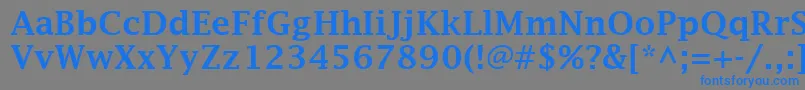 フォントLucidaFaxDemibold – 灰色の背景に青い文字