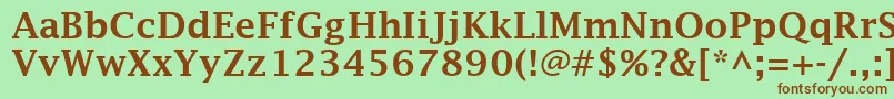 LucidaFaxDemibold Font – Brown Fonts on Green Background