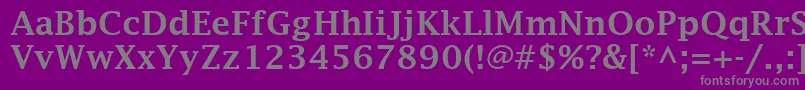 LucidaFaxDemibold Font – Gray Fonts on Purple Background