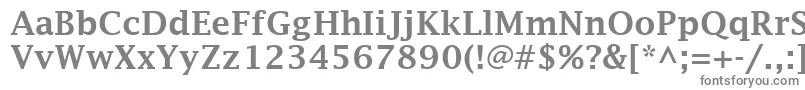 LucidaFaxDemibold-Schriftart – Graue Schriften auf weißem Hintergrund