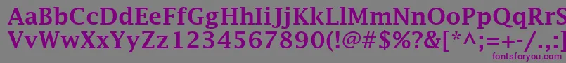 LucidaFaxDemibold-Schriftart – Violette Schriften auf grauem Hintergrund