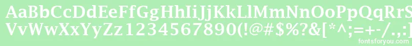 LucidaFaxDemibold Font – White Fonts on Green Background