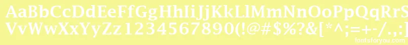 LucidaFaxDemibold Font – White Fonts on Yellow Background