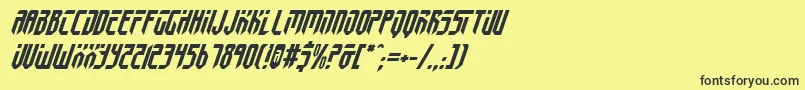 Fed2v2i Font – Black Fonts on Yellow Background