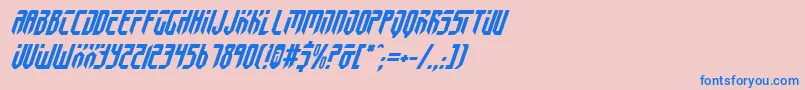 Fed2v2i Font – Blue Fonts on Pink Background