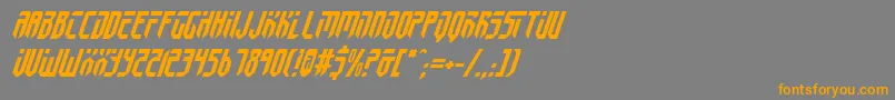 Fed2v2i Font – Orange Fonts on Gray Background