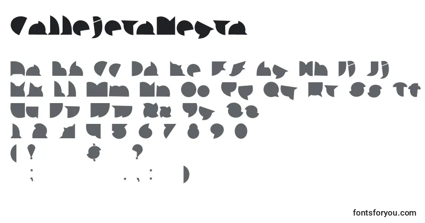 Czcionka CallejeraNegra – alfabet, cyfry, specjalne znaki
