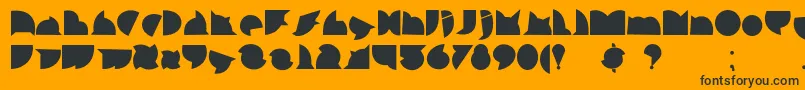 CallejeraNegra Font – Black Fonts on Orange Background