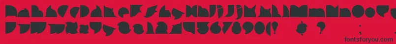 CallejeraNegra Font – Black Fonts on Red Background
