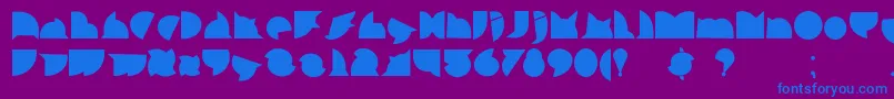 Шрифт CallejeraNegra – синие шрифты на фиолетовом фоне