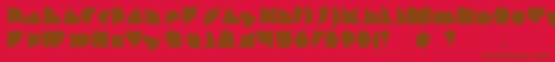 Шрифт CallejeraNegra – коричневые шрифты на красном фоне