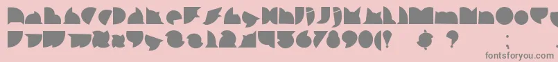 CallejeraNegra-Schriftart – Graue Schriften auf rosa Hintergrund
