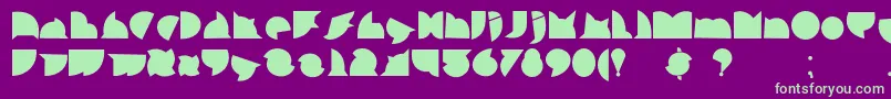 CallejeraNegra Font – Green Fonts on Purple Background