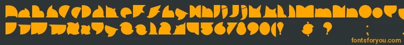 Шрифт CallejeraNegra – оранжевые шрифты на чёрном фоне