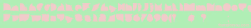 CallejeraNegra Font – Pink Fonts on Green Background