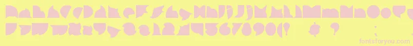 CallejeraNegra Font – Pink Fonts on Yellow Background