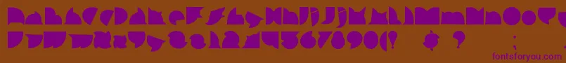 CallejeraNegra Font – Purple Fonts on Brown Background