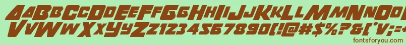 Thunderstrike Font – Brown Fonts on Green Background