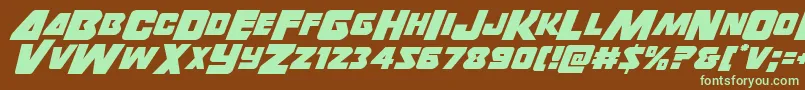 Thunderstrike Font – Green Fonts on Brown Background