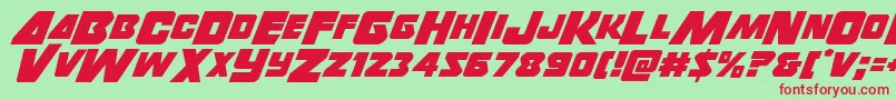 Thunderstrike Font – Red Fonts on Green Background