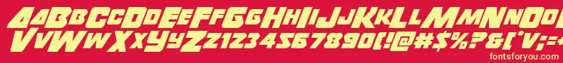 Thunderstrike Font – Yellow Fonts on Red Background