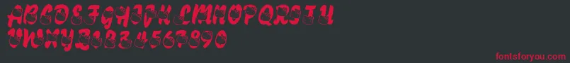fuente LmsHelloKittyHello – Fuentes Rojas Sobre Fondo Negro