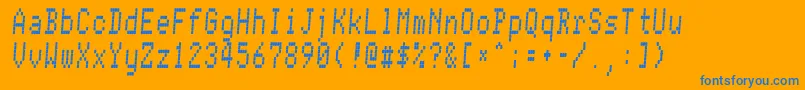 フォントConmanRegular – オレンジの背景に青い文字