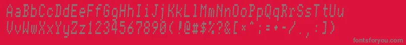 フォントConmanRegular – 赤い背景に灰色の文字