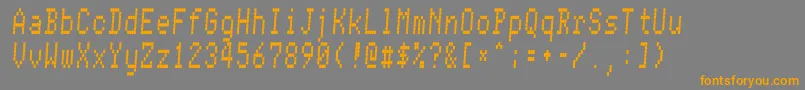 フォントConmanRegular – オレンジの文字は灰色の背景にあります。