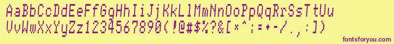 Шрифт ConmanRegular – фиолетовые шрифты на жёлтом фоне