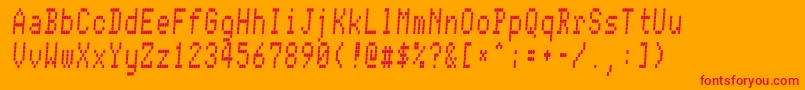 ConmanRegular Font – Red Fonts on Orange Background