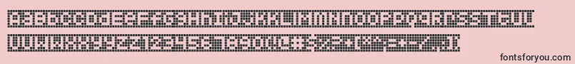 Squarodynamic 10-Schriftart – Schwarze Schriften auf rosa Hintergrund
