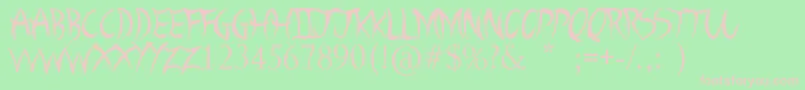 ABrushNo Font – Pink Fonts on Green Background