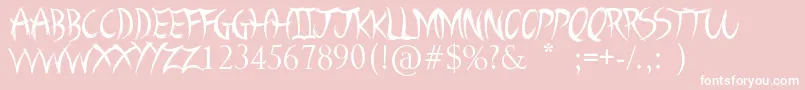 ABrushNo Font – White Fonts on Pink Background