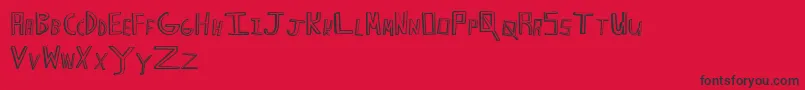 HappyCaps Font – Black Fonts on Red Background