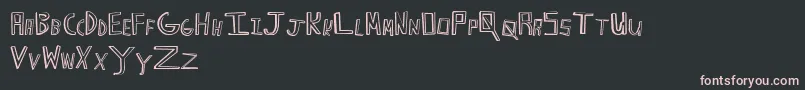 HappyCaps Font – Pink Fonts on Black Background