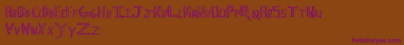 HappyCaps Font – Purple Fonts on Brown Background