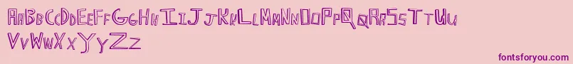 HappyCaps Font – Purple Fonts on Pink Background