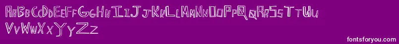 Шрифт HappyCaps – белые шрифты на фиолетовом фоне