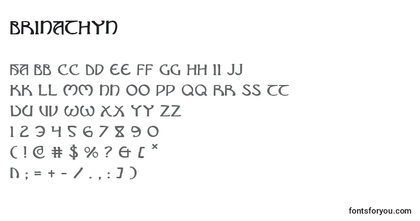Шрифт Brinathyn – алфавит, цифры, специальные символы