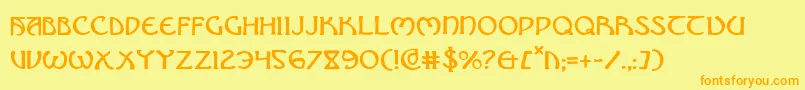 Brinathyn Font – Orange Fonts on Yellow Background