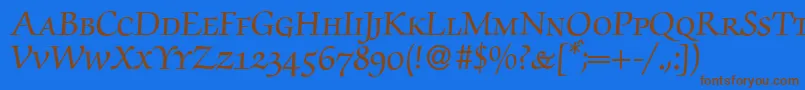 fuente ZabriskiescriptsmcBold – Fuentes Marrones Sobre Fondo Azul