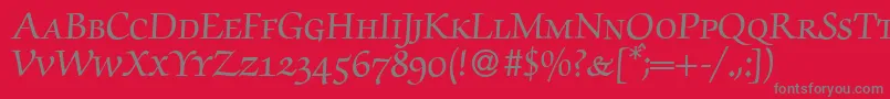 ZabriskiescriptsmcBold Font – Gray Fonts on Red Background