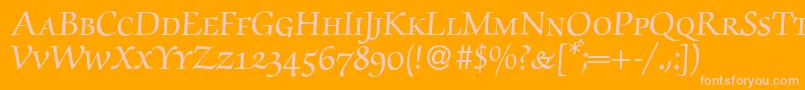 Шрифт ZabriskiescriptsmcBold – розовые шрифты на оранжевом фоне