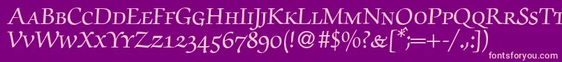 Шрифт ZabriskiescriptsmcBold – розовые шрифты на фиолетовом фоне